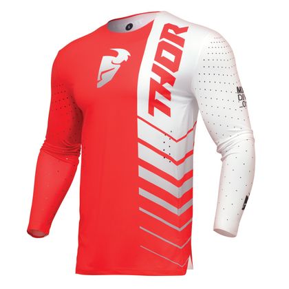 Camiseta de motocross Thor PRIME - ANALOG 2023 - Rojo / Blanco Ref : TO2954 