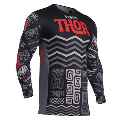 Camiseta de motocross Thor PRIME - ALOHA 2024 - Negro / Gris Ref : TO3004 