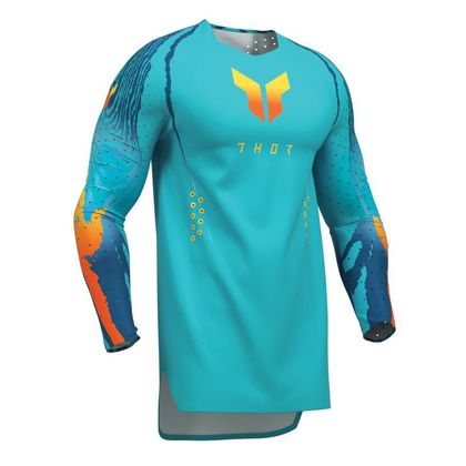 Maillot cross Thor SPORTMODE DAMASCUS 2027 - Bleu / Orange Ref : TO3505 