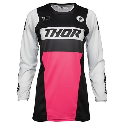 Camiseta de motocross Thor WOMENS PULSE - RACER - BLACK PINK 2021 Ref : TO2542 