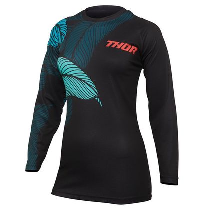 Camiseta de motocross Thor SECTOR URTH BLACK TEAL FEMME 2022 Ref : TO2698 