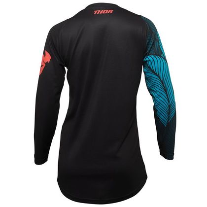 Camiseta de motocross Thor SECTOR URTH BLACK TEAL FEMME 2022