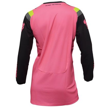 Camiseta de motocross Thor PULSE REV CHARCOAL FLUO PINK FEMME 2023 - Rosa