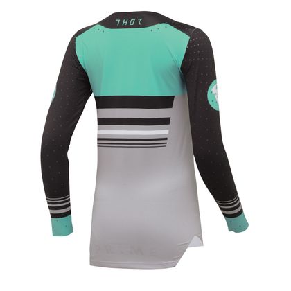 Camiseta de motocross Thor PRIME BLAZE WOMEN 2023 - Negro / Verde