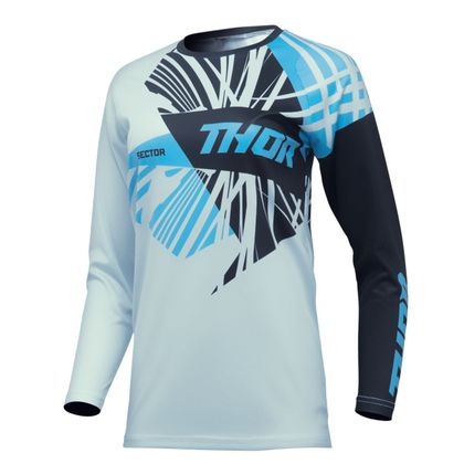Camiseta de motocross Thor SECTOR SPLIT WOMEN 2023 - Azul / Rojo Ref : TO2961 