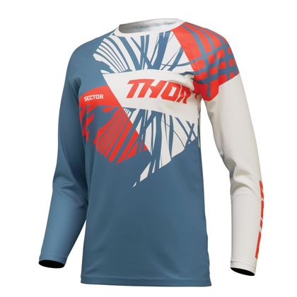 Camiseta de motocross Thor SECTOR SPLIT WOMEN 2023 - Azul / Rojo Ref : TO2962 