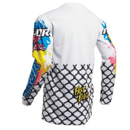 Camiseta de motocross Thor YOUTH PULSE - FAST BOYZ - WHITE
