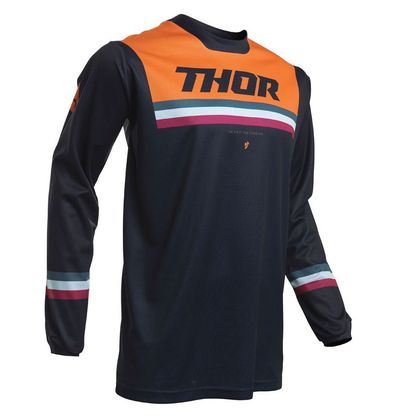Camiseta de motocross Thor YOUTH PULSE AIR - PINNER - MIDNIGHT ORANGE Ref : TO2385 