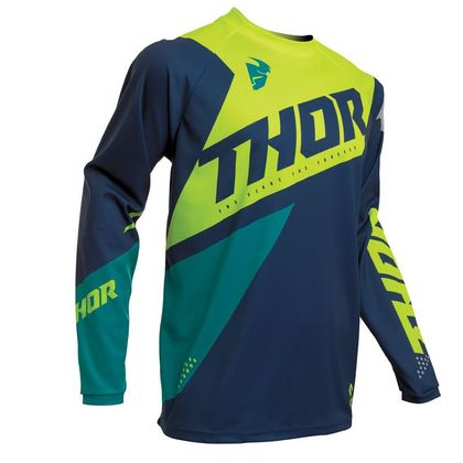 Camiseta de motocross Thor YOUTH SECTOR - BLADE - NAVY ACID Ref : TO2391 