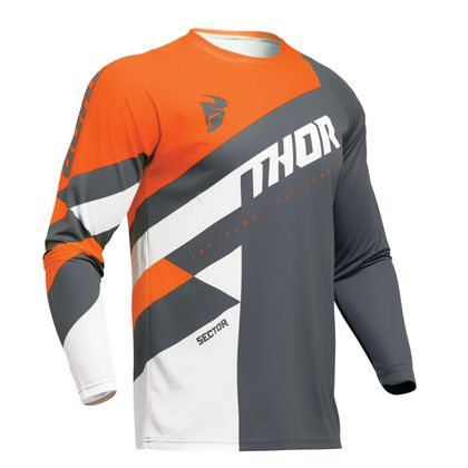 Camiseta de motocross Thor YOUTH SECTOR CHECKER - Verde / Naranja Ref : TO2968 