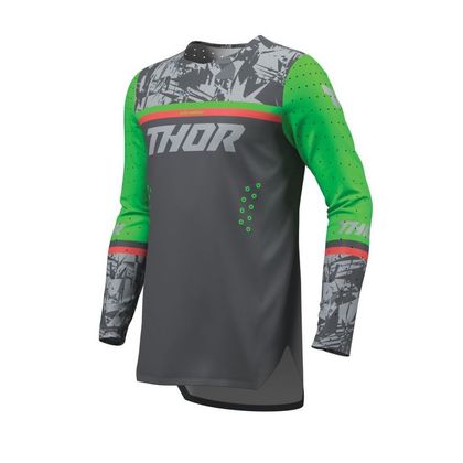 Thor SPORT PINK'D - KINDER Crossshirt - Grijs / Groen