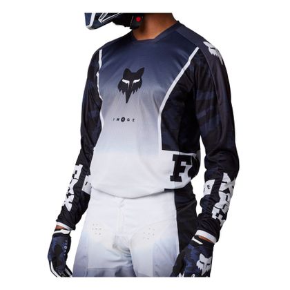Camiseta de motocross Fox 180 NUKLR 2023 - Negro / Blanco
