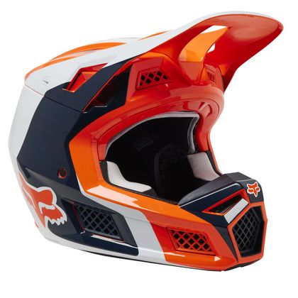 Casco de motocross Fox V3 RS EFEKT 2023 - Naranja / Azul Ref : FX3699-C55722 