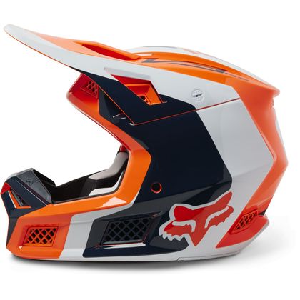 Casco da cross Fox V3 RS EFEKT 2023 - Arancione / Blu
