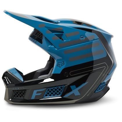 Casco de motocross Fox V3 RS RYAKTR 2023 - Azul
