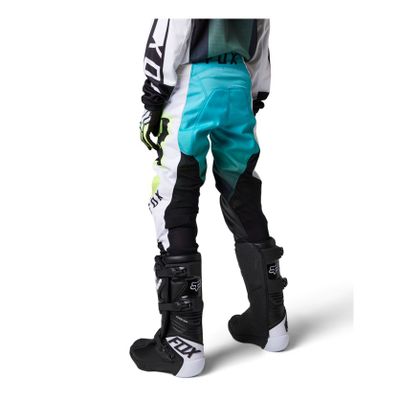 Pantaloni da cross Fox YOUTH 360 LEED - Grigio / Blu
