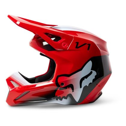 Casco de motocross Fox YOUTH V1 TOXSYK - ENFANT - Rojo / Azul