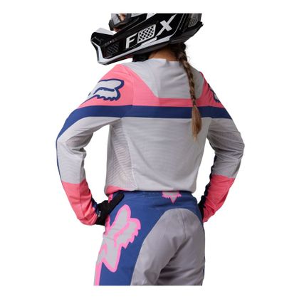 Camiseta de motocross Fox WOMENS FLEXAIR EFEKT 2023 - Violeta / Blanco
