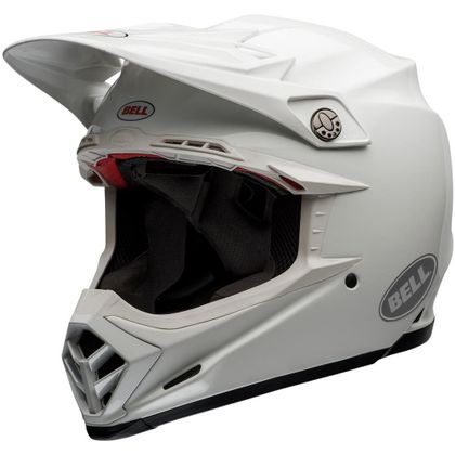 Casco de motocross Bell MOTO-9 CARBON FLEX - SOLID WHITE 2021 Ref : EL0152 