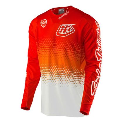 Camiseta de motocross TroyLee design SE AIR STARBURST WHITE/RED  2017 Ref : TRL0040 