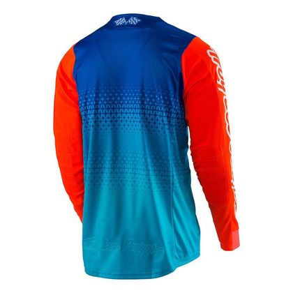 Camiseta de motocross TroyLee design SE STARBURST CYAN/BLUE  2017