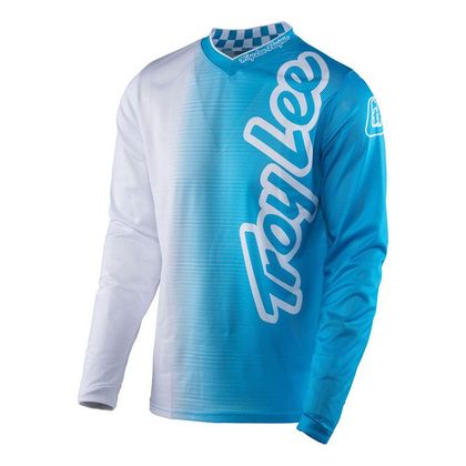 Camiseta de motocross TroyLee design GP AIR 50/50 WHITE/BLUE  2017 Ref : TRL0055 