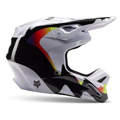 Casco de motocross Fox V1 KOZMIK 2024 - Negro / Blanco
