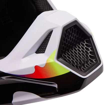Casco de motocross Fox V1 KOZMIK 2024 - Negro / Blanco