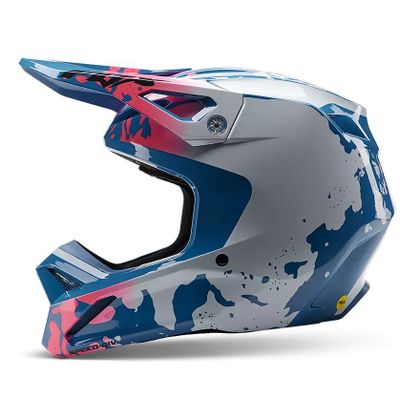 Casco de motocross Fox V1 MORPHIC 2024 - Azul
