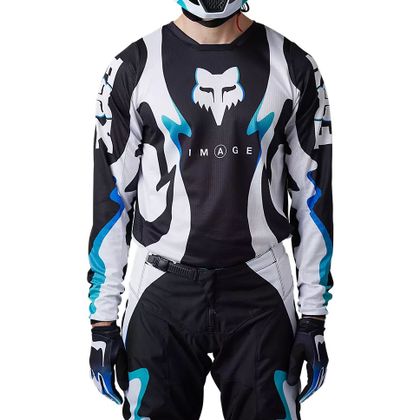 Camiseta de motocross Fox 180 KOZMIK 2023 - Negro / Blanco