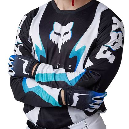 Camiseta de motocross Fox 180 KOZMIK 2023 - Negro / Blanco