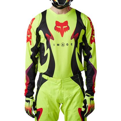 Camiseta de motocross Fox 180 KOZMIK 2023 - Amarillo / Negro