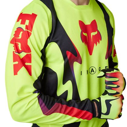 Camiseta de motocross Fox 180 KOZMIK 2023 - Amarillo / Negro