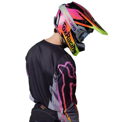 Camiseta de motocross Fox 180 STATK 2023 - Gris
