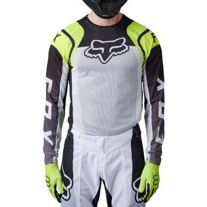 Camiseta de motocross Fox AIRLINE - SENSORY 2023 - Amarillo / Negro