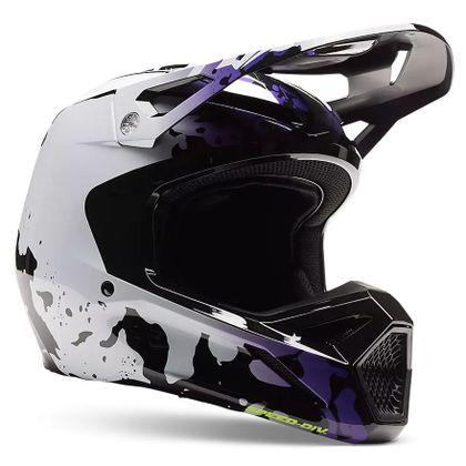 Casque cross Fox YOUTH V1 MORPHIC - Noir / Blanc Ref : FX3963 