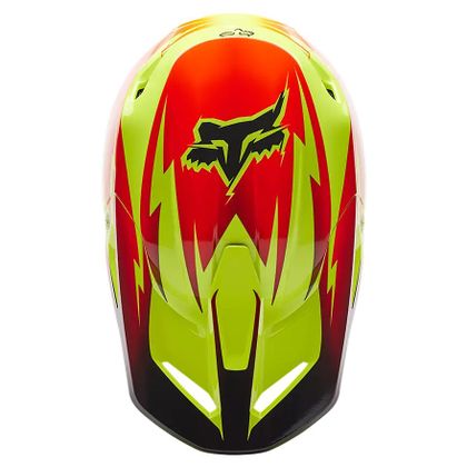 Casco de motocross Fox YOUTH V1 STATK - Rojo / Amarillo