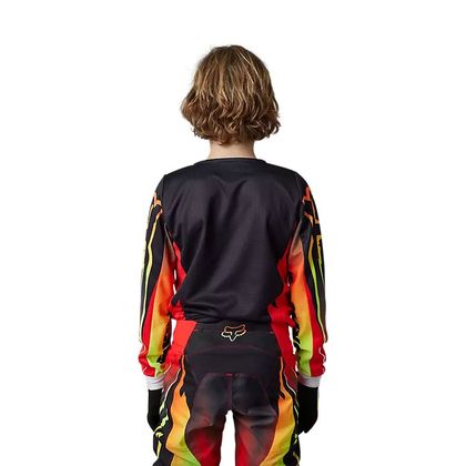 Maillot cross Fox YOUTH 180 - STATK - Rouge / Noir