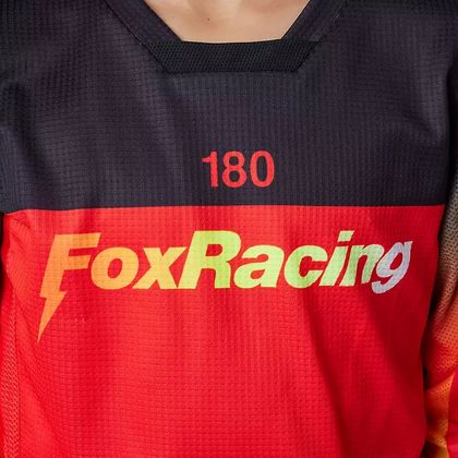 Maillot cross Fox YOUTH 180 - STATK - Rouge / Noir