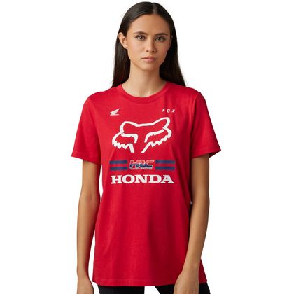 T-Shirt manches courtes Fox WOMEN FOX X HONDA - Rouge Ref : FX4313 