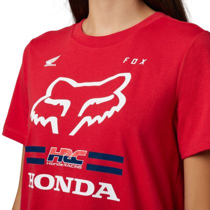 Maglietta maniche corte Fox WOMEN FOX X HONDA - Rosso