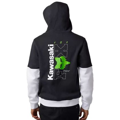 Fox KAWI ZIP Motorbike Jacket - Black / White