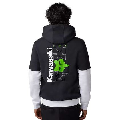 Fox KAWI ZIP Motorbike Jacket - Black / White