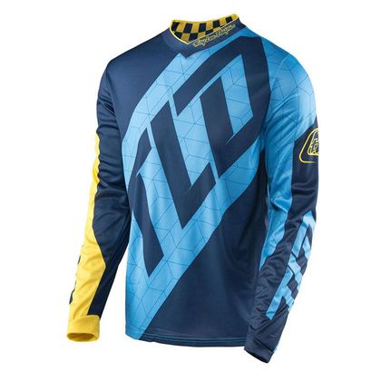 Camiseta de motocross TroyLee design GP QUEST BLUE/YELLOW  2017 Ref : TRL0067 