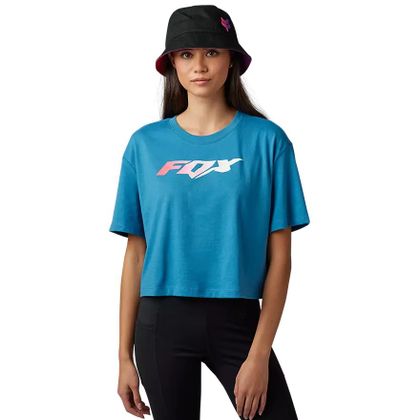 T-Shirt manches courtes Fox MORPHIC CROP TOP - Bleu