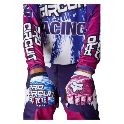 Camiseta de motocross Fox 180 PRO CIRCUIT 2023 - Azul / Blanco