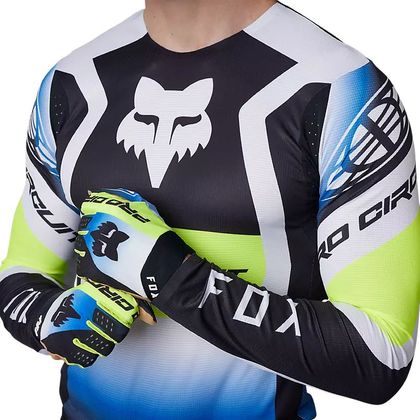Camiseta de motocross Fox PRO CIRCUIT FLEXAIR FOYL 2023 - Negro / Blanco