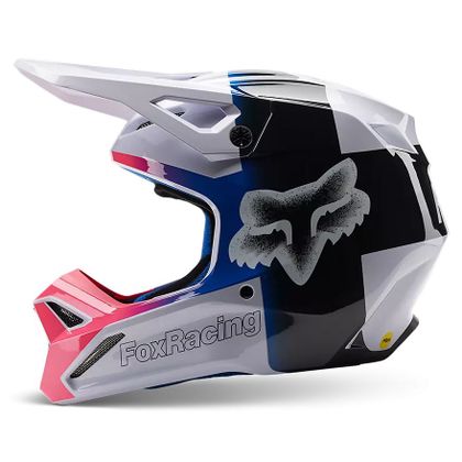 Casco de motocross Fox V1 HORYZN 2023 - Negro / Blanco