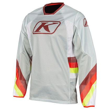 Camiseta de motocross KLIM MOJAVE GRIS FRIO 2023 - Gris / Rojo Ref : KLI0251 