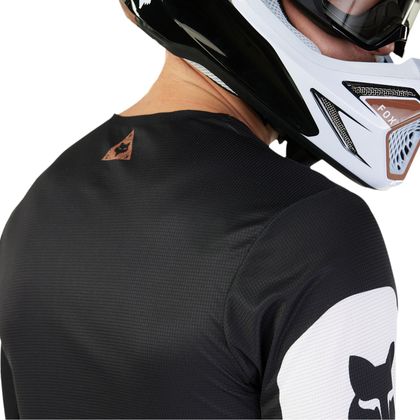 Camiseta de motocross Fox FLEXAIR - OPTICAL 2024 - Negro / Blanco